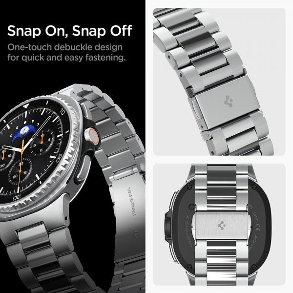 Spigen Samsung Galaxy Watch 8 40/44mm/Classic 46mm Armbånd Modern Fit Sølv