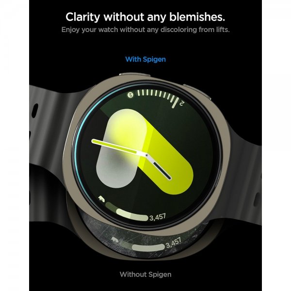 Spigen Samsung Galaxy Watch 8 44mm Skjermbeskytter GLAS.tR EZ Fit 2-pakning