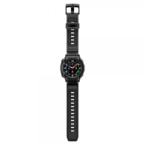 Spigen Samsung Galaxy Watch 8 Classic 46mm Armbånd og Deksel Rugged Armor Pro Matte Black