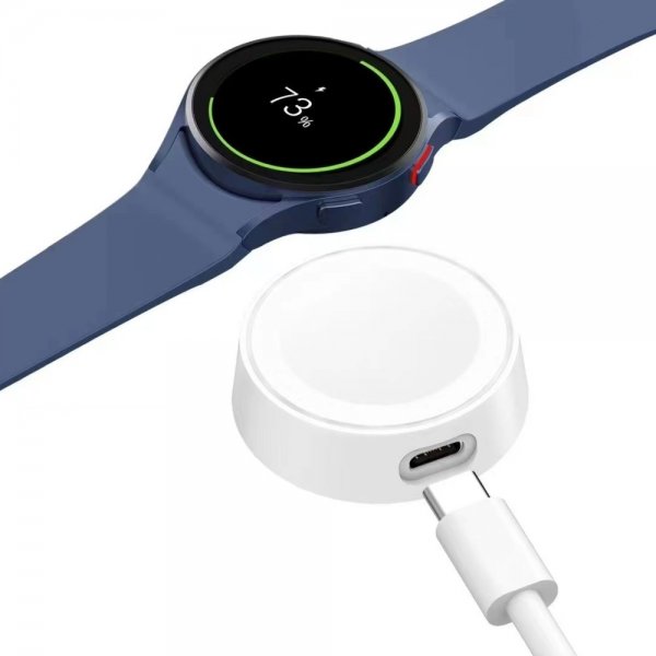 Samsung Galaxy Watch Lader Portabel Magnetisk Hvit