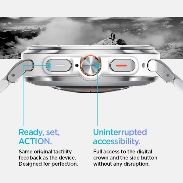 Spigen Samsung Galaxy Watch Ultra 47mm Armbånd Modern Fit 316L Sølv