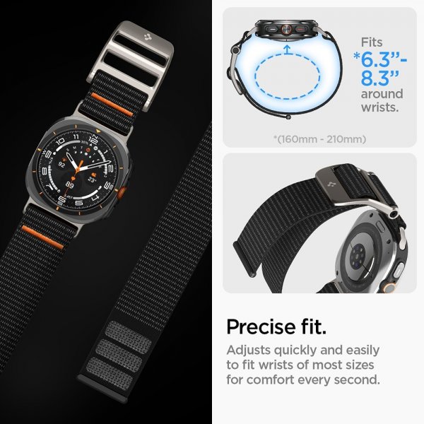Spigen Samsung Galaxy Watch Ultra Armbånd DuraPro Flex Svart
