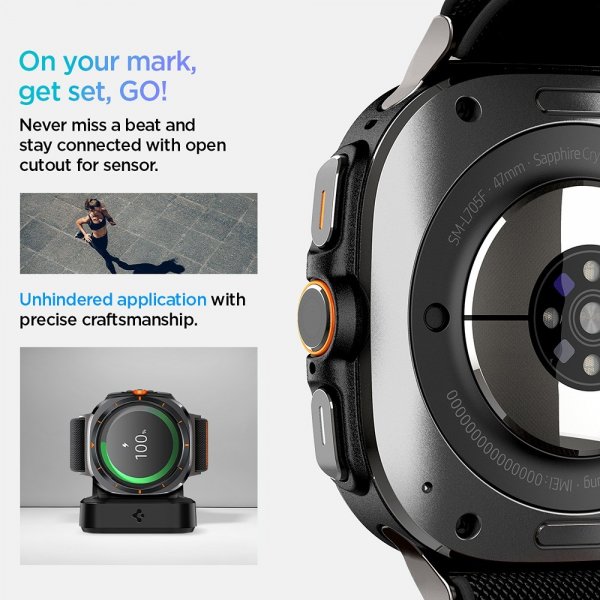 Spigen Samsung Galaxy Watch Ultra Armbånd Lite Fit Svart
