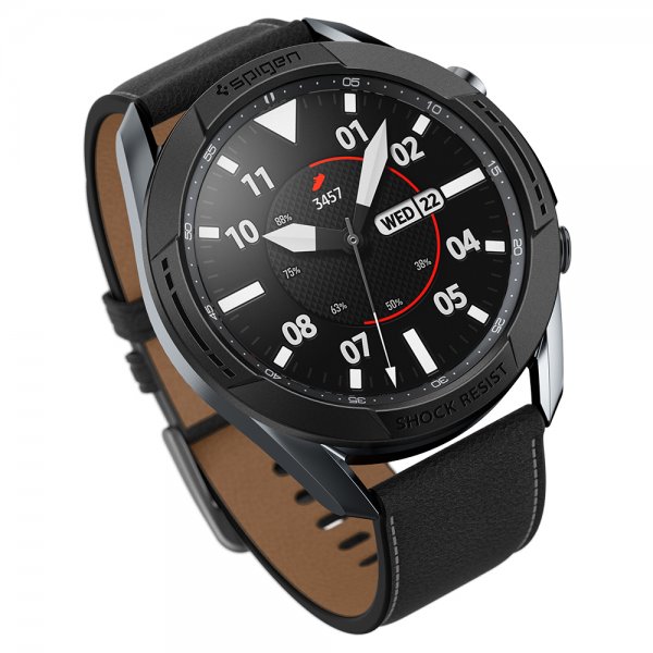 Spigen Samsung Galaxy Watch3 45mm Deksel Chrono Shield Svart