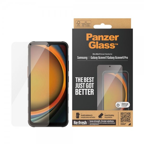 PanzerGlass Samsung Galaxy Xcover 6 Pro/Galaxy XCover 7 Skjermbeskytter Ultra-Wide Fit