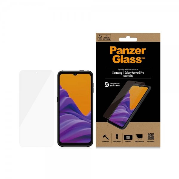 PanzerGlass Samsung Galaxy Xcover 6 Pro Skjermbeskytter Edge-to-Edge Case Friendly