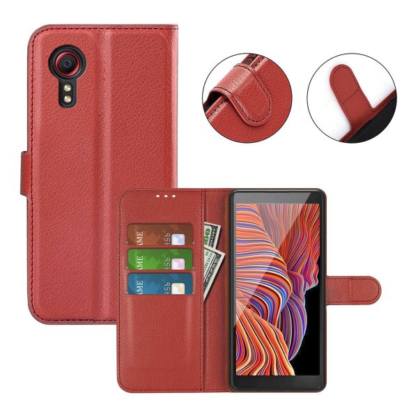 Samsung Galaxy XCover 7 Etui med Stativ Brun