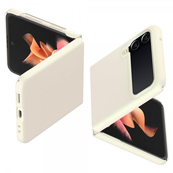 Spigen Samsung Galaxy Z Flip 3 Deksel AirSkin Shiny Cream