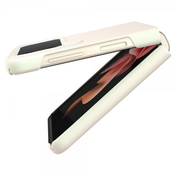 Spigen Samsung Galaxy Z Flip 3 Deksel AirSkin Shiny Cream