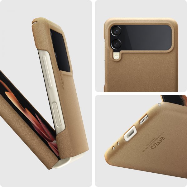 Spigen Samsung Galaxy Z Flip 3 Deksel Enzo Classic Brown