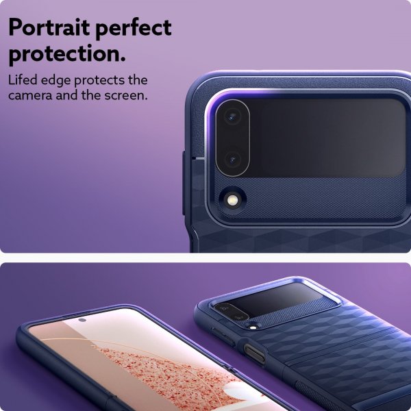 Caseology Samsung Galaxy Z Flip 4 Deksel Parallax Midnight Blue