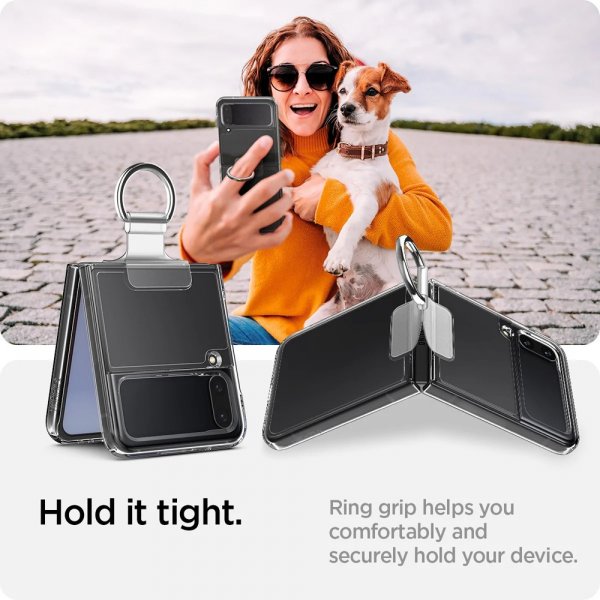 Spigen Samsung Galaxy Z Flip 4 Deksel Thin Fit Ring My Sketch Crystal Clear