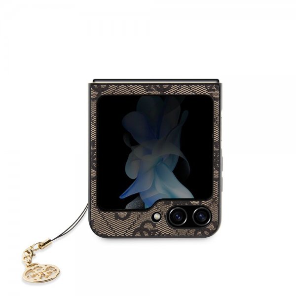 Guess Samsung Galaxy Z Flip 5 Deksel 4G Charm Brun
