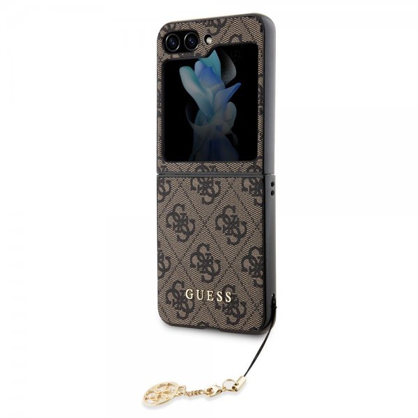 Guess Samsung Galaxy Z Flip 5 Deksel 4G Charm Brun