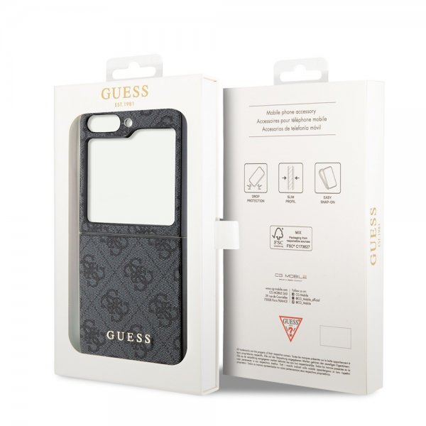Guess Samsung Galaxy Z Flip 5 Deksel 4G Charm Grå