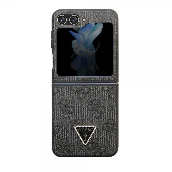 Guess Samsung Galaxy Z Flip 5 Deksel 4G Metal Triangle Strass Svart