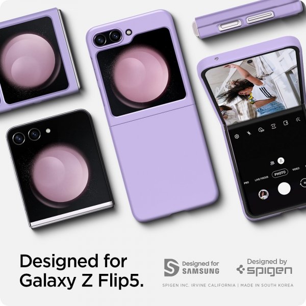 Spigen Samsung Galaxy Z Flip 5 Deksel Air Skin Rose Purple