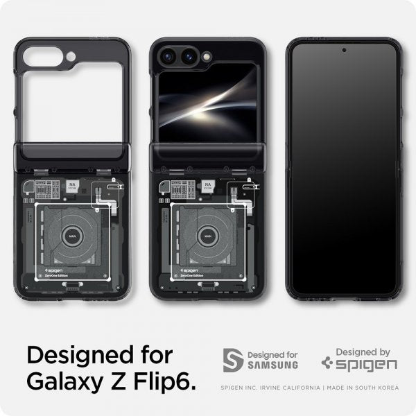 Spigen Samsung Galaxy Z Flip 6/Galaxy Z Flip 7 FE Deksel Ultra Hybrid Pro Zero One Svart