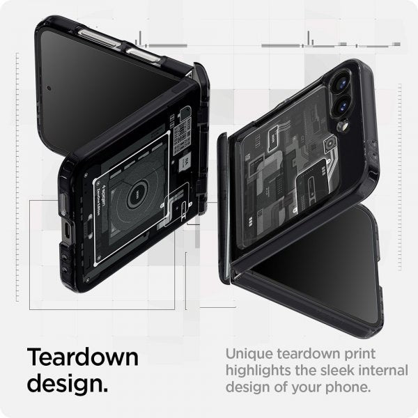 Spigen Samsung Galaxy Z Flip 6/Galaxy Z Flip 7 FE Deksel Ultra Hybrid Pro Zero One Svart