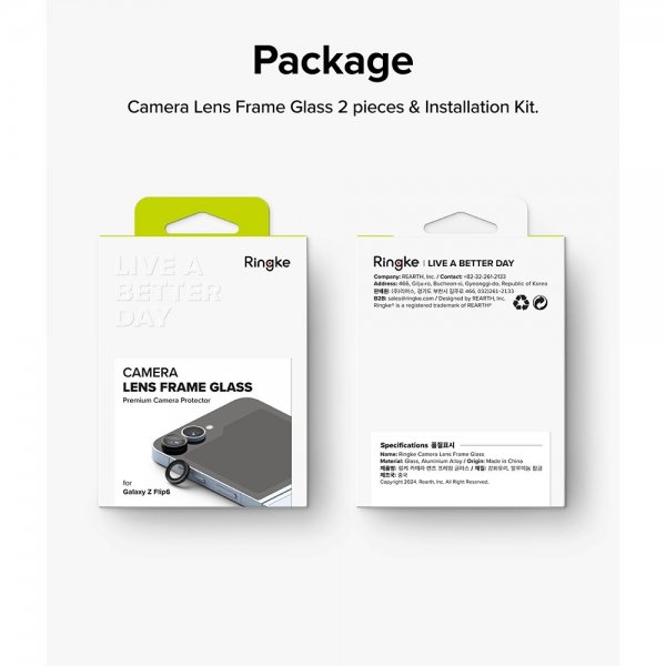 Ringke Samsung Galaxy Z Flip 6/Flip 7 FE Kamerabeskytter Camera Lens Frame 2-pakning