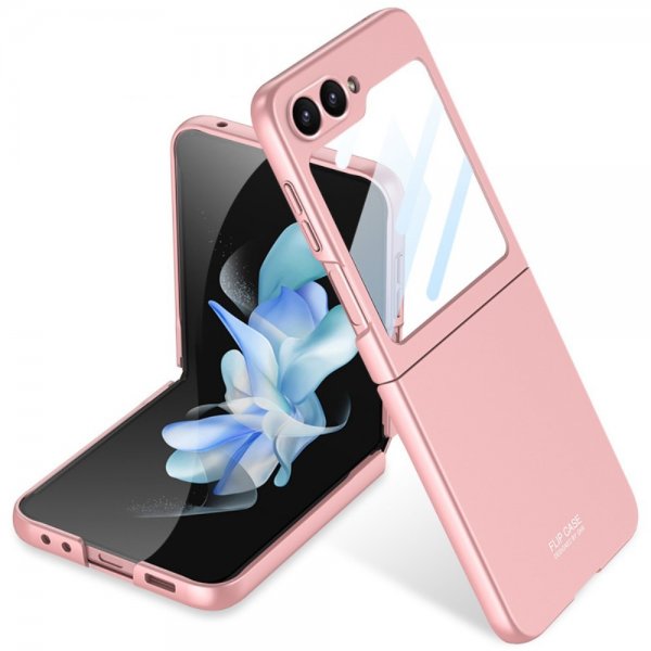 GKK Samsung Galaxy Z Flip 6/Flip 7 FE Deksel med Glassbeskyttelse Rosa