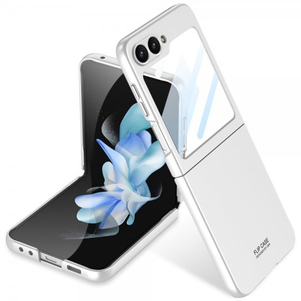 GKK Samsung Galaxy Z Flip 6/Flip 7 FE Deksel med Glassbeskyttelse Sølv