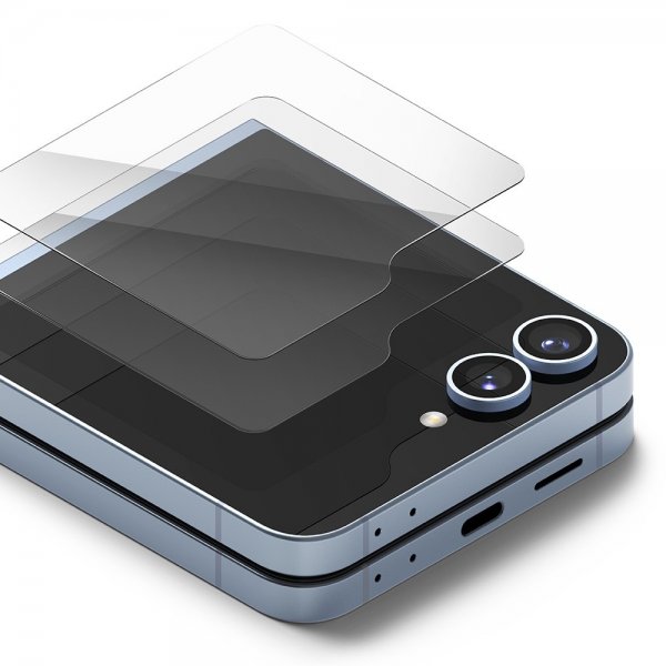 Ringke Samsung Galaxy Z Flip 6/Flip 7 FE Skjermbeskytter Cover Display Protector Glass 2-pakning