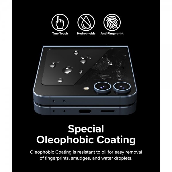 Ringke Samsung Galaxy Z Flip 6/Flip 7 FE Skjermbeskytter Cover Display Protector Glass 2-pakning