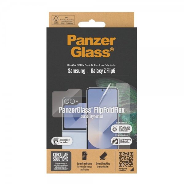 PanzerGlass Samsung Galaxy Z Flip 6/Flip 7 FE Skjermbeskytter FlipFoldFlex