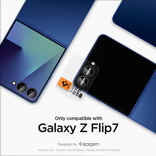 Spigen Samsung Galaxy Z Flip 7 Kamerabeskytter GLAS.tR EZ Fit Optik Pro 2-pakning