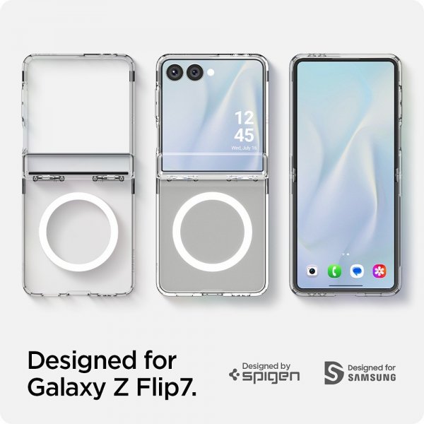 Spigen Samsung Galaxy Z Flip 7 Deksel Ultra Hybrid Pro MagFit Clear White