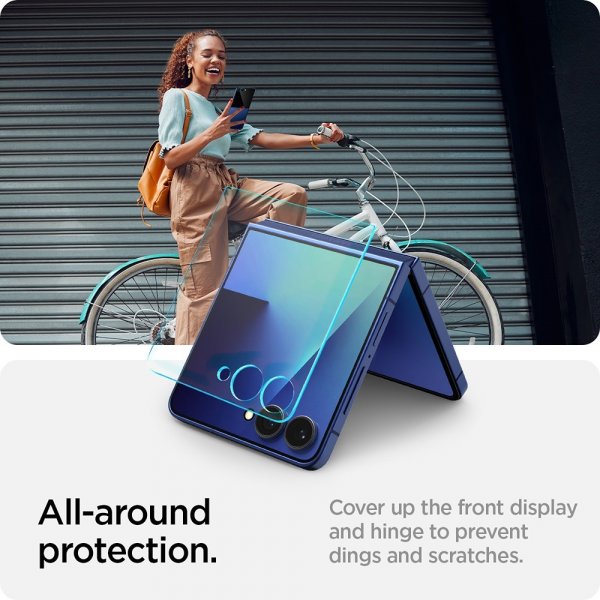 Spigen Samsung Galaxy Z Flip 7 Skjermbeskytter GLAS.tR EZ Fit 2-pakning