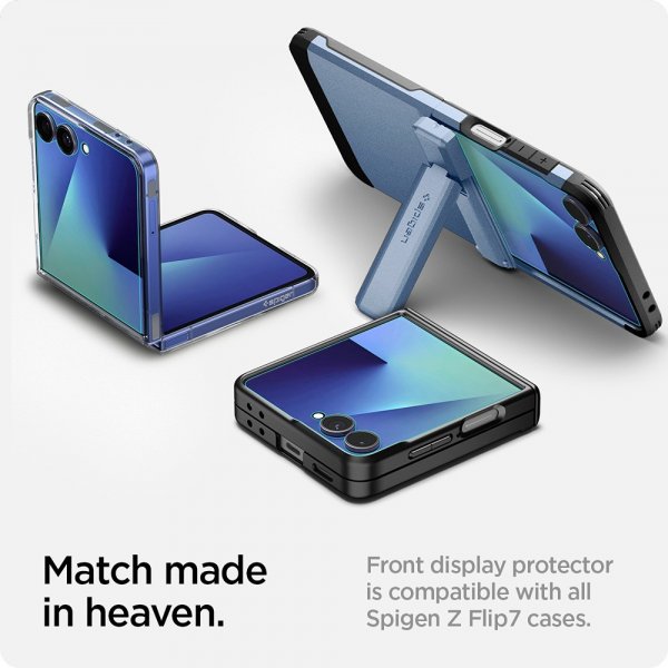 Spigen Samsung Galaxy Z Flip 7 Skjermbeskytter GLAS.tR EZ Fit 2-pakning