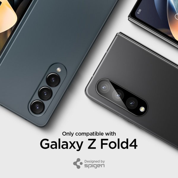 Spigen Samsung Galaxy Z Fold 4 Kamerabeskytter Glas.tR Optik 2-pakning Svart