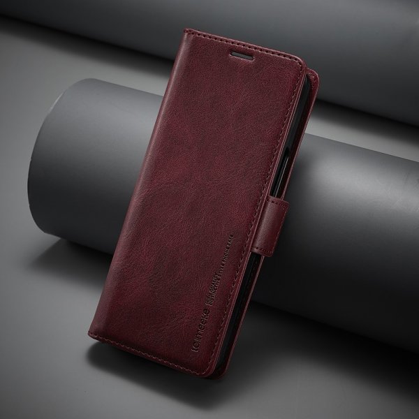 Lc.Imeeke Samsung Galaxy Z Fold 5 Etui med Kortlomme flipp Rød
