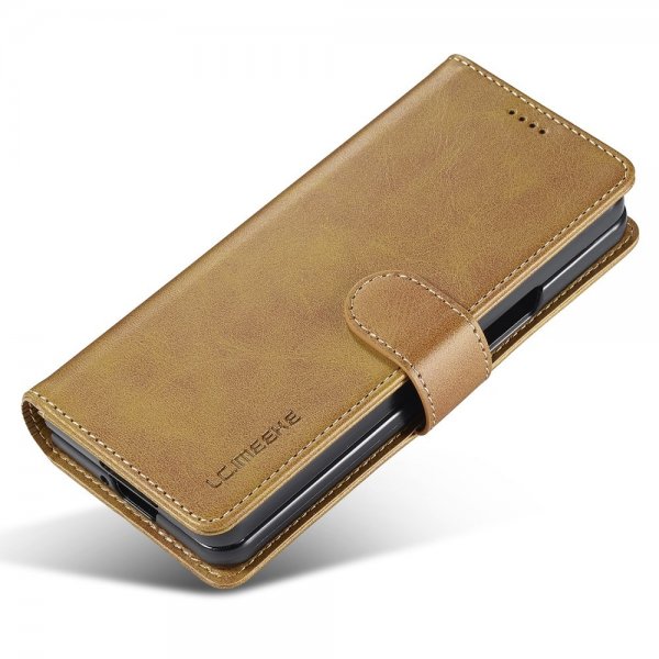 Lc.Imeeke Samsung Galaxy Z Fold 5 Etui med Kortlomme Lysebrun