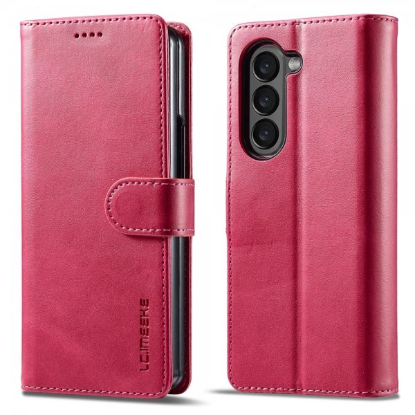 Lc.Imeeke Samsung Galaxy Z Fold 5 Etui med Kortlomme Magenta
