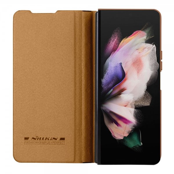 Nillkin Samsung Galaxy Z Fold 5 Etui Qin Pro Series Brun