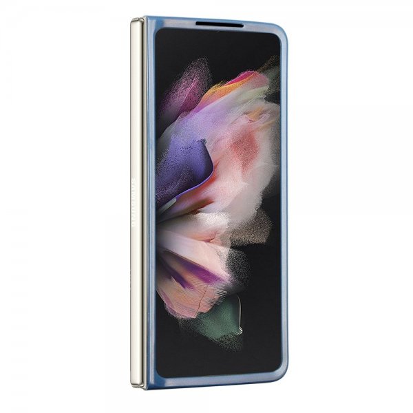 Guess Samsung Galaxy Z Fold 5 Deksel 4G Metal Triangle Strass Blå
