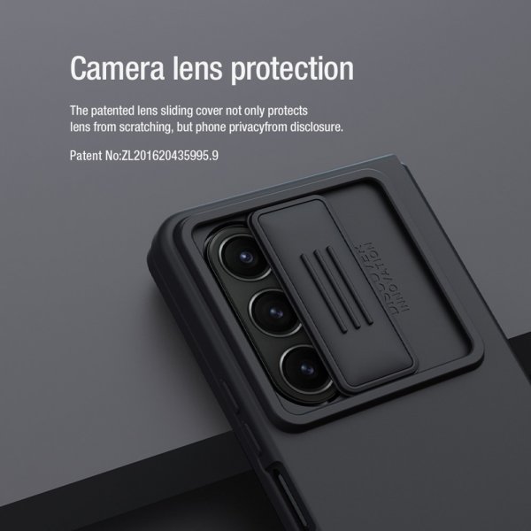 Nillkin Samsung Galaxy Z Fold 5 Deksel CamShield Silky Blå