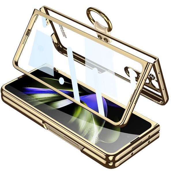 GKK Samsung Galaxy Z Fold 5 Deksel Finger Ring Sølv