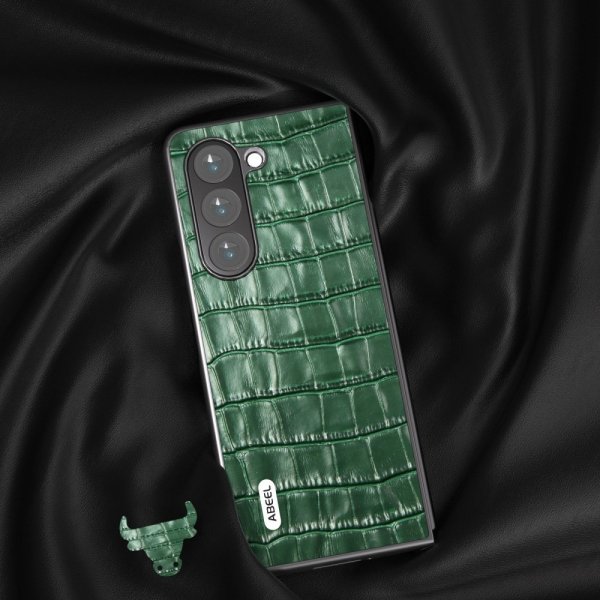 ABEEL Samsung Galaxy Z Fold 5 Deksel Krokodille tekstur Grønn