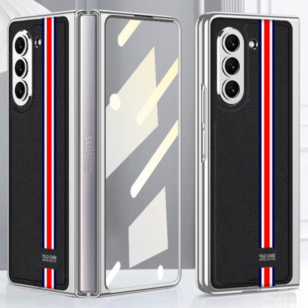 GKK Samsung Galaxy Z Fold 5 Deksel Stripe Svart