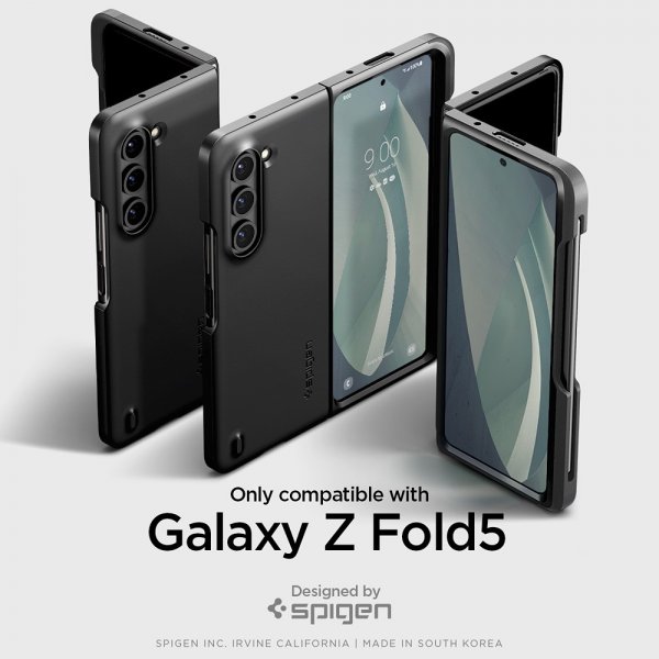 Spigen Samsung Galaxy Z Fold 5 Deksel Thin Fit P Svart