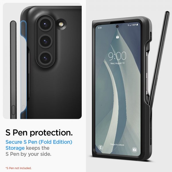 Spigen Samsung Galaxy Z Fold 5 Deksel Thin Fit P Svart