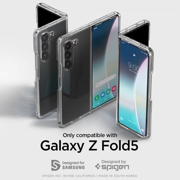 Spigen Samsung Galaxy Z Fold 5 Deksel Ultra Hybrid Crystal Clear