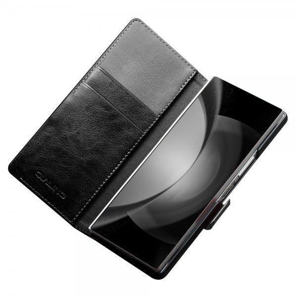 Qialino Samsung Galaxy Z Fold 6 Etui Ekte Skinn Svart