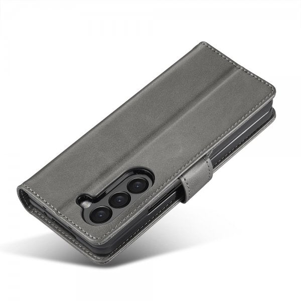 Lc.Imeeke Samsung Galaxy Z Fold 6 Etui med Kortlomme stativfunksjon Grå