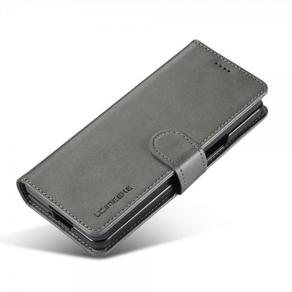Lc.Imeeke Samsung Galaxy Z Fold 6 Etui med Kortlomme stativfunksjon Grå