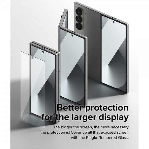 Ringke Samsung Galaxy Z Fold 6 Skjermbeskytter Cover Display Protector Glass 2-pakning